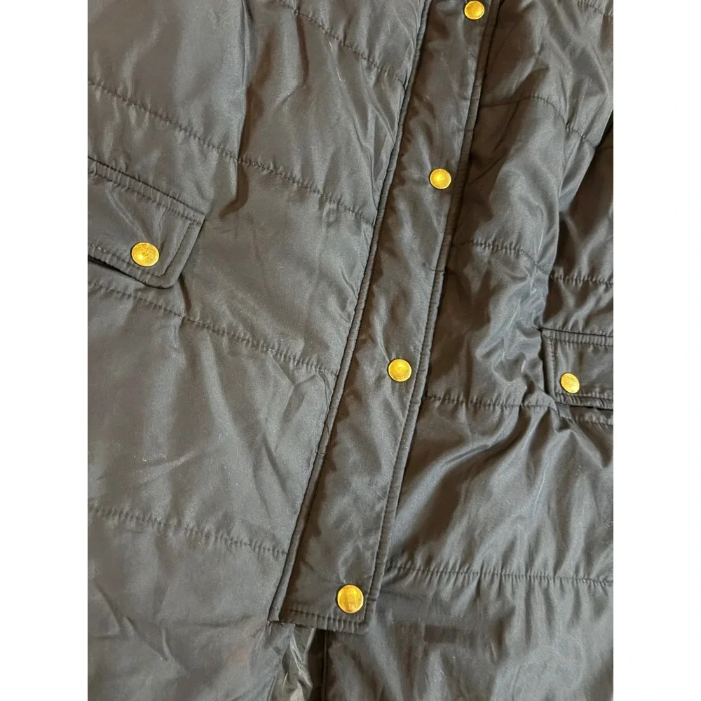Crown & Ivy Curvy Women 2X Navy Blue‎ Puffer Vest Quilted Snap Front Pockets